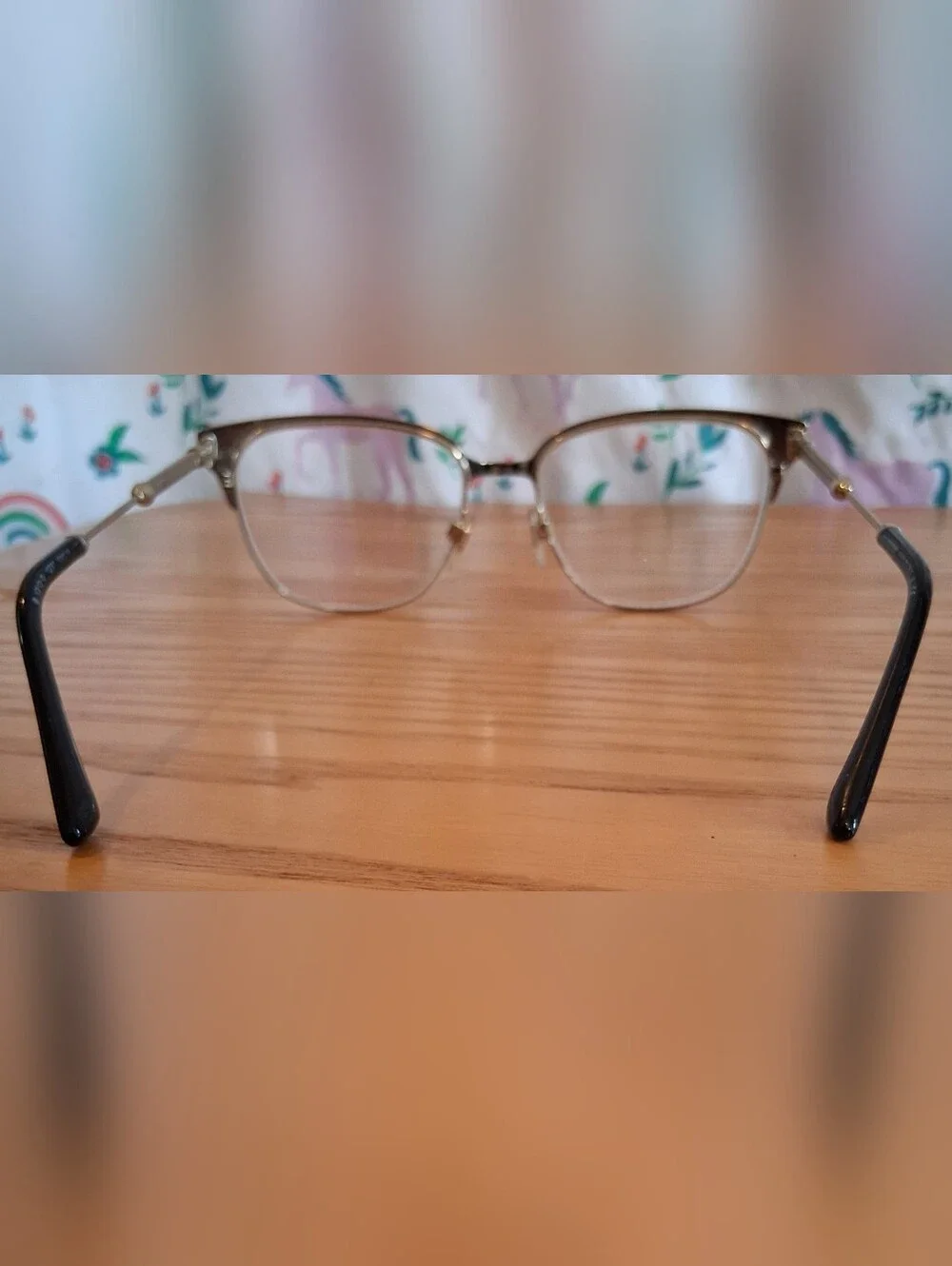 EUC Burberry B1313Q Black Cat Eye & Gold Tone Everyday Reading Glasses Frames